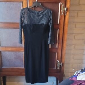 Eliza J Elegant Black Long Sleeve Dress
